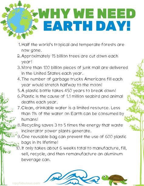 fun facts about earth day for kids